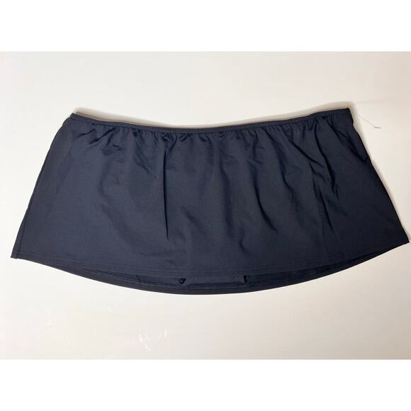 NWT Calvin Klein Swim Skirt Bottom Mid Rise Elastic Waist Black Women's Large - Picture 2 of 5